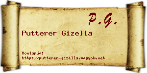 Putterer Gizella névjegykártya