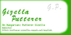 gizella putterer business card